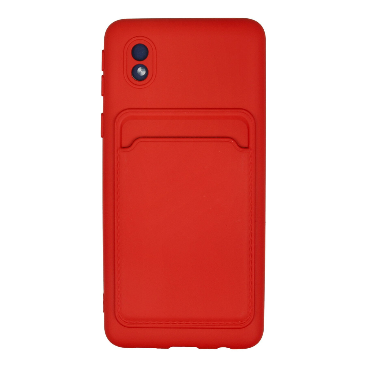 Galaxy A01 Core Kılıf Kelvin Kartvizitli Silikon - Kırmızı