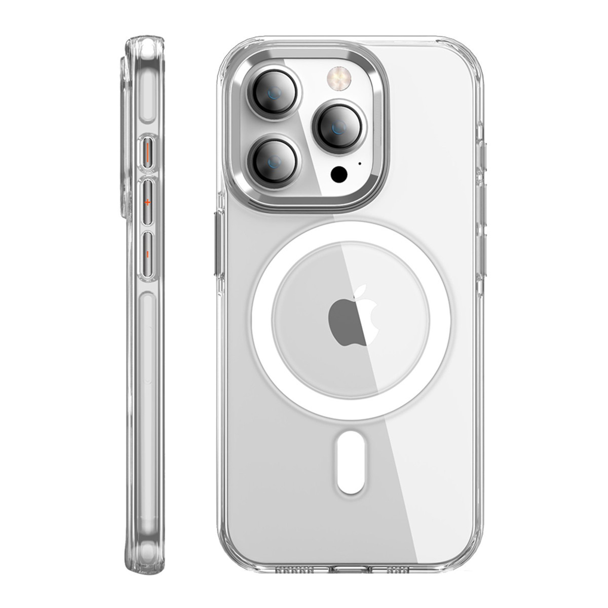 iPhone 15 Pro Max Kılıf Crystal Magsafe Kapak - Şeffaf