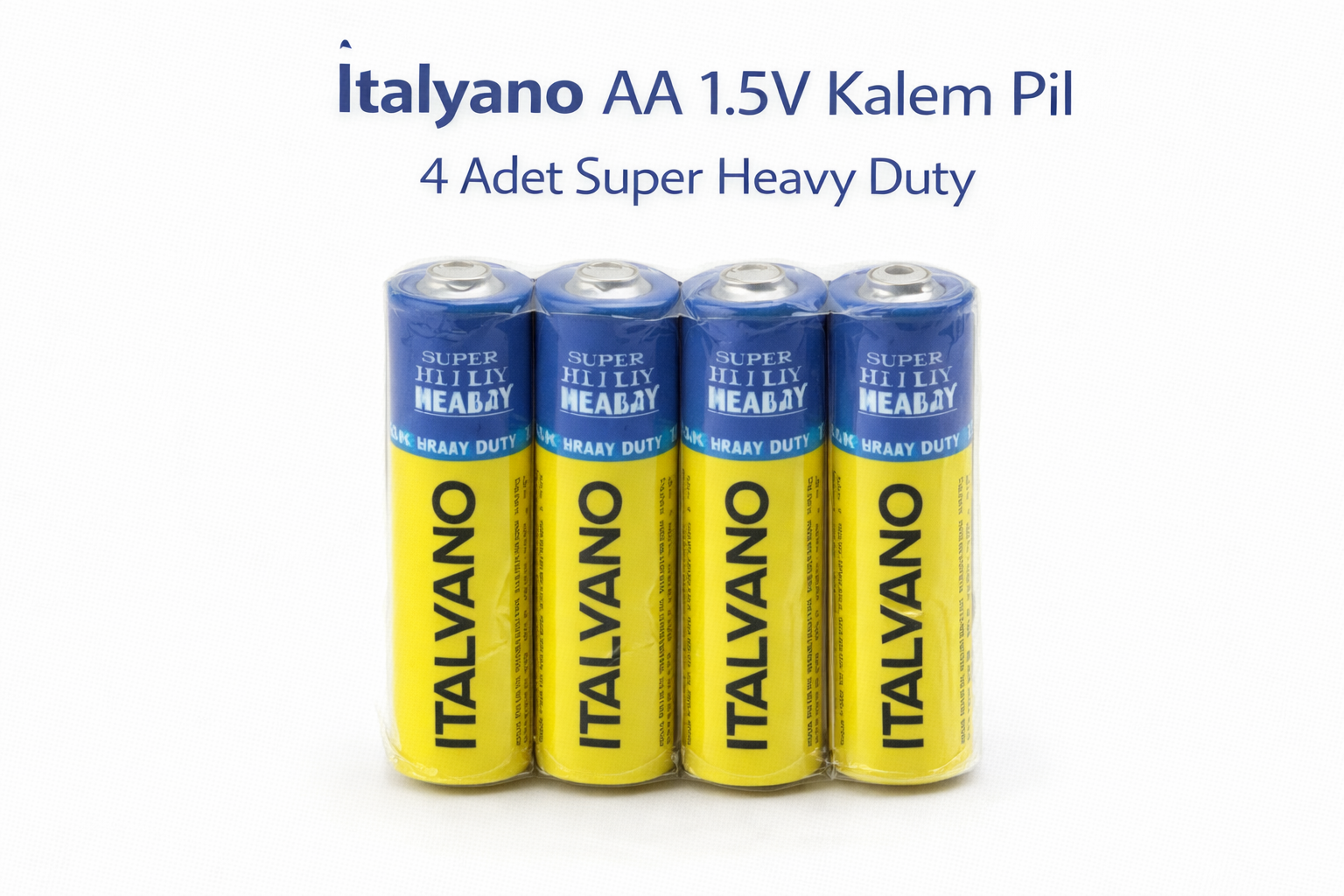 İtalyano AA 1.5V Kalem Pil 4 Adet Super Heavy Duty 1 Paket