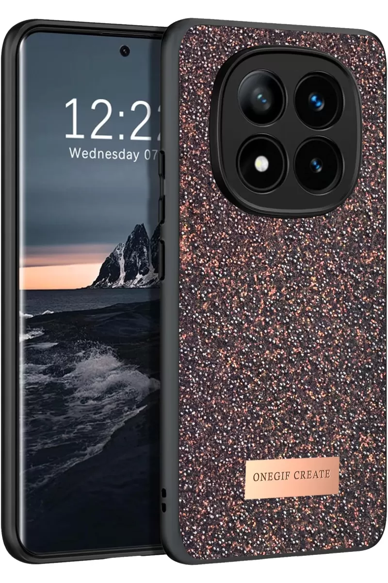 Note 14 Pro 4G Bright Simli Kapak - Derin Mor