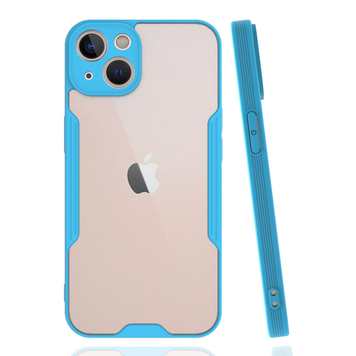 iPhone 14 Kılıf Platin Silikon - Mavi