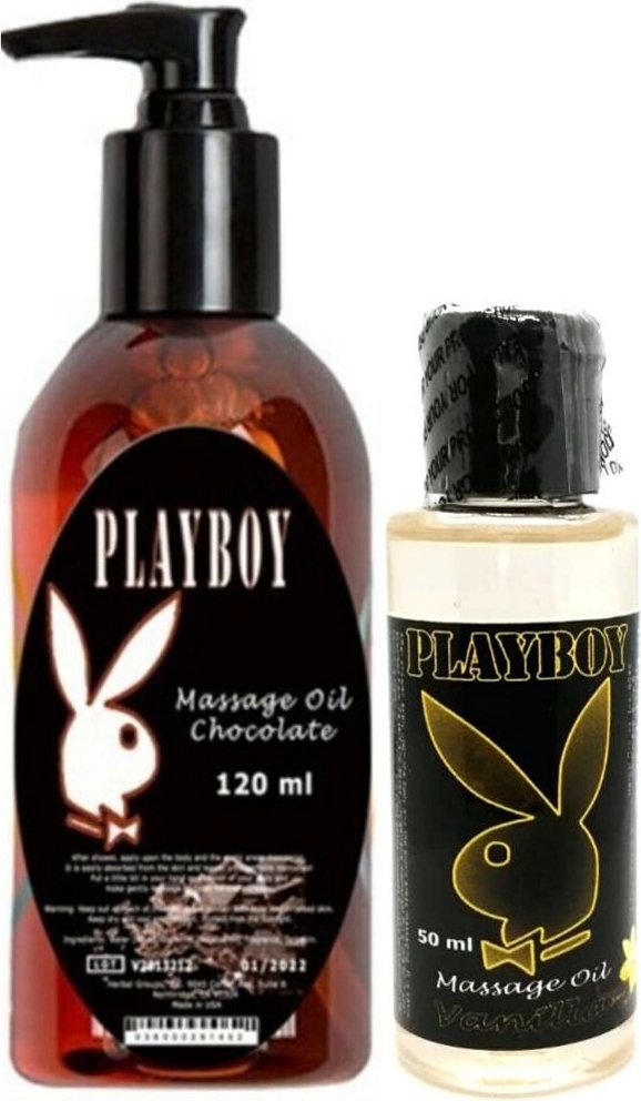 Playboy Aromaterapi Çikolata Massage Oil 120 ml + Vanilya Aromalı Massage Vücut Masaj Yağı 50 ml