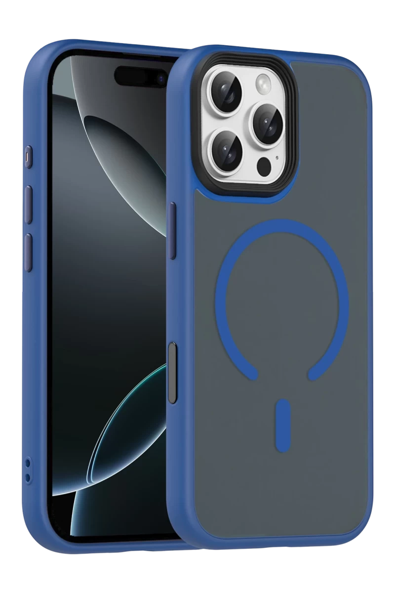 Joko Apple iPhone 16 Pro Max Uyumlu Megane Magsafe Kapak - Lacivert