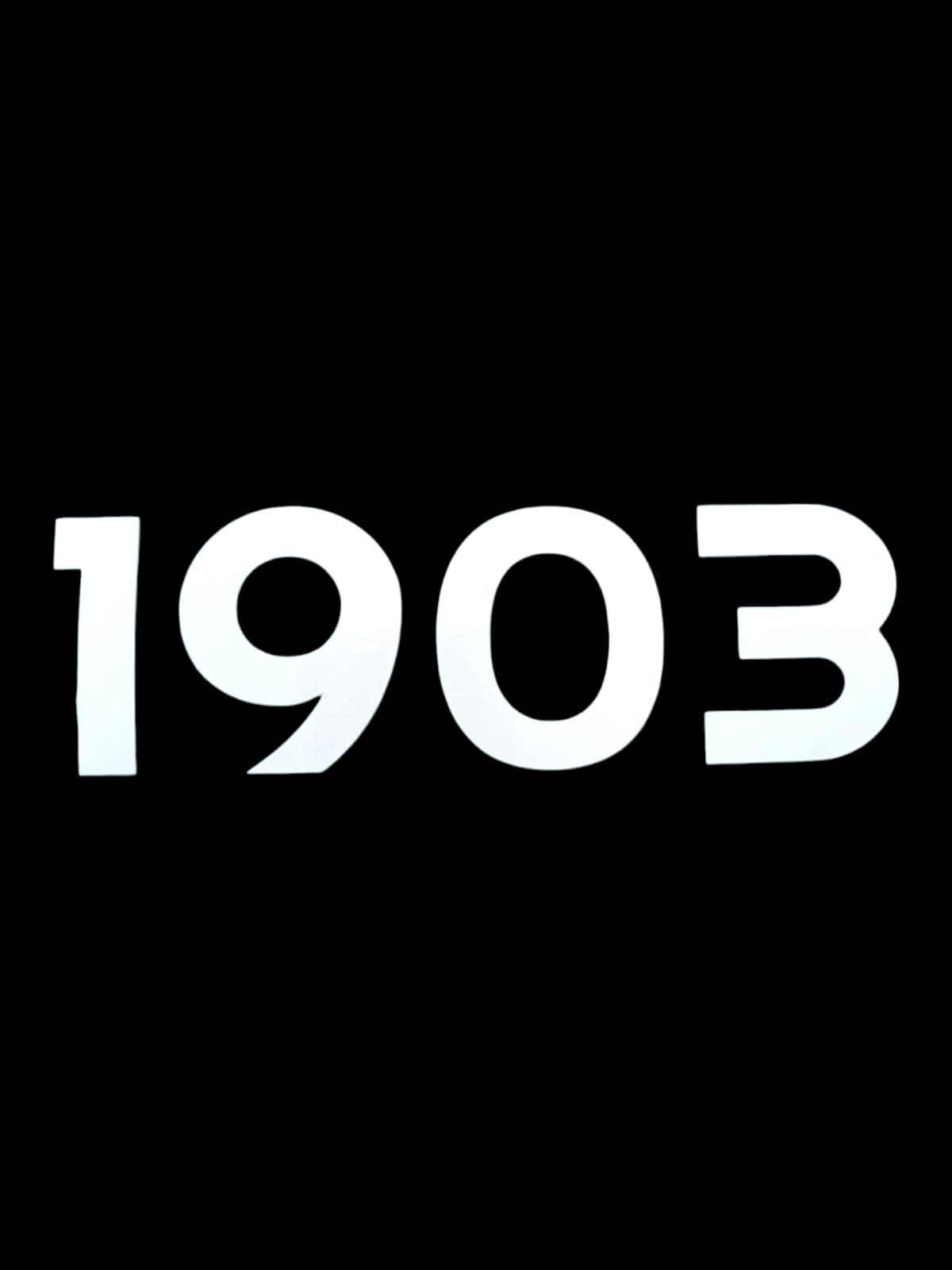 1903 Yazılı Oto Sticker Beyaz 20x7cm