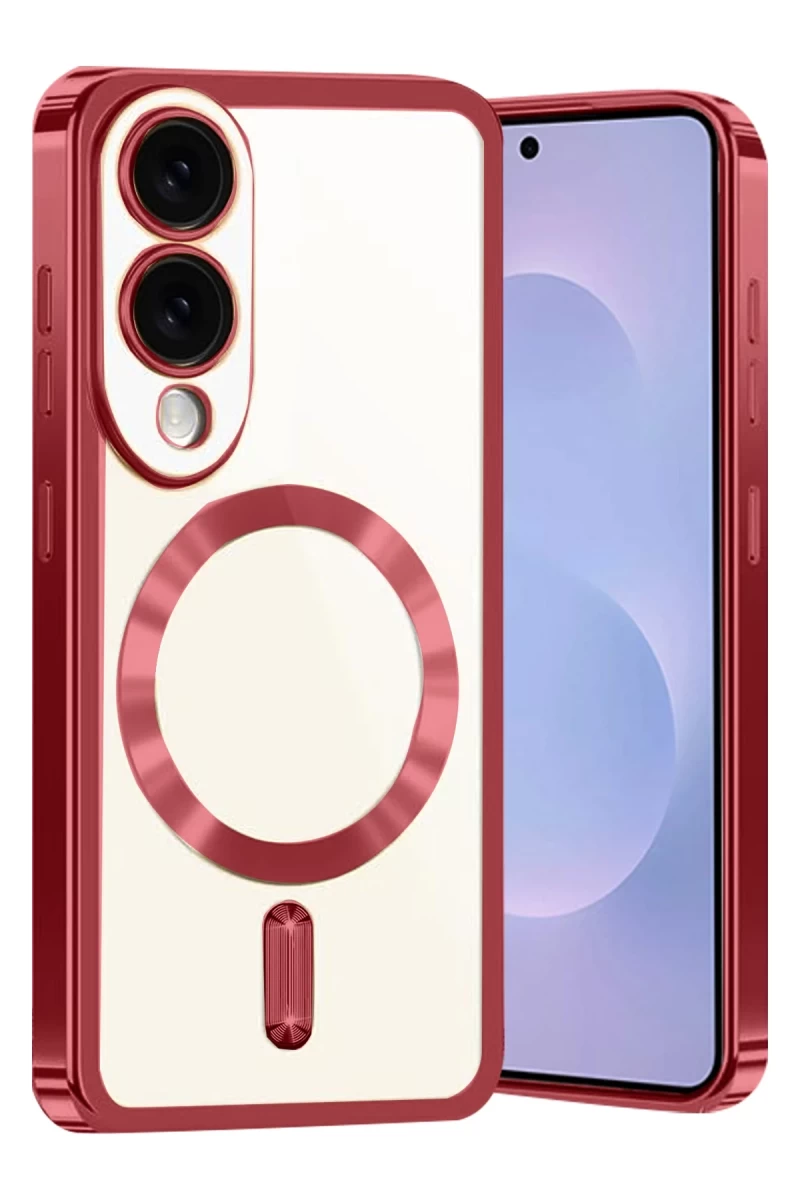 Samsung Galaxy S25 Uyumlu Edge Kross Magneticsafe Kapak - Kırmızı