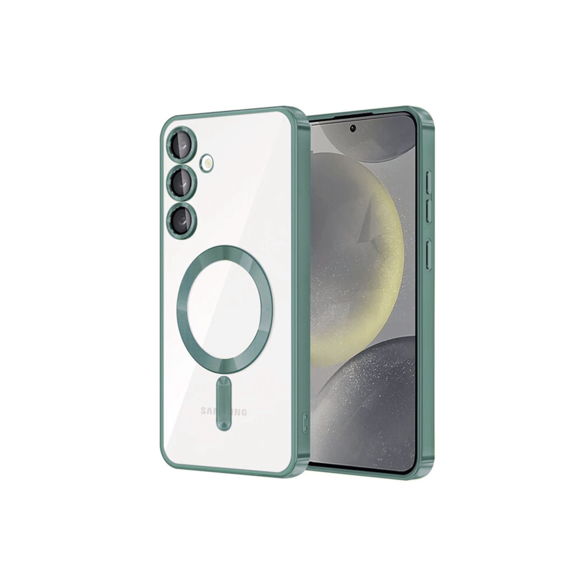 Galaxy S23 Kılıf Kross Magneticsafe Kapak - Koyu Yeşil