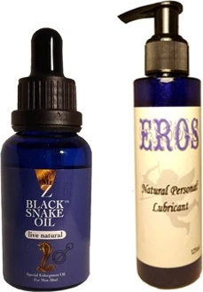 Eros Hintohu Black Snake Erkekler İçin For Men + Eros Natural Personal Lubricant 125 ml
