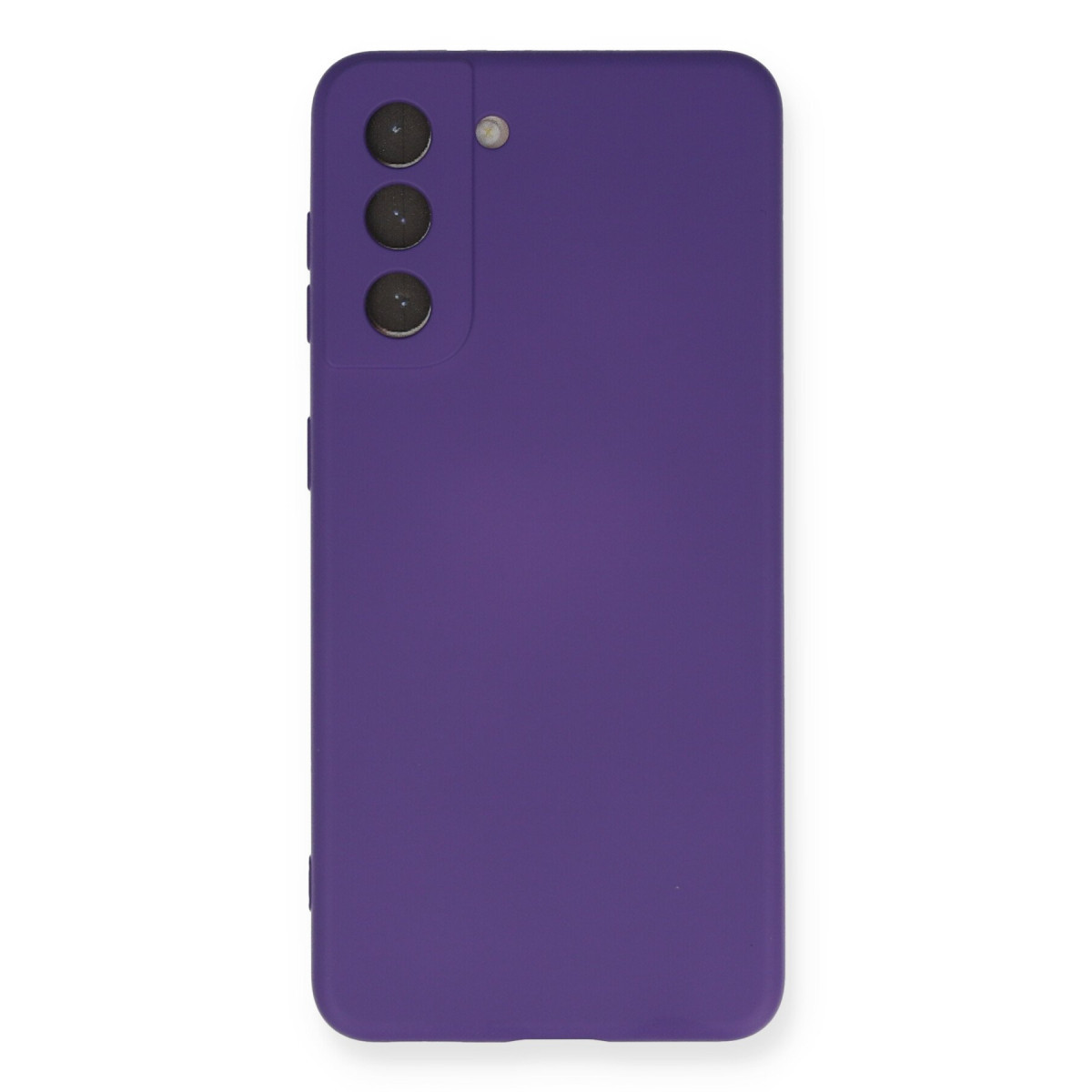 Galaxy S21 Kılıf Nano içi Kadife Silikon - Mor