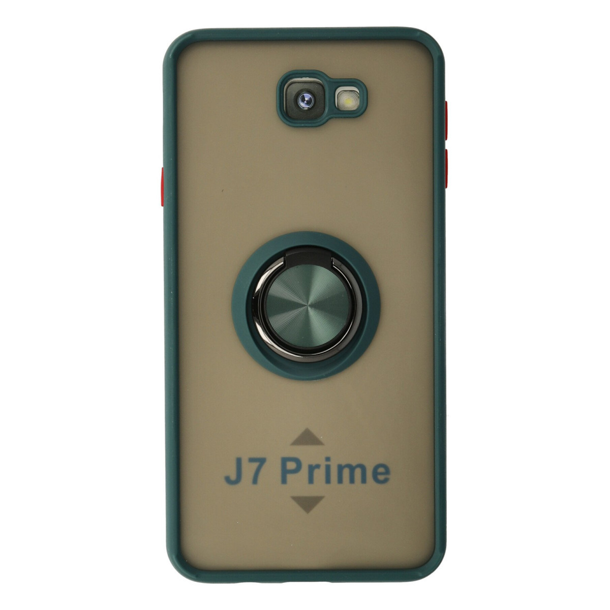 Galaxy J7 Prime Kılıf Montreal Yüzüklü Silikon Kapak - Yeşil