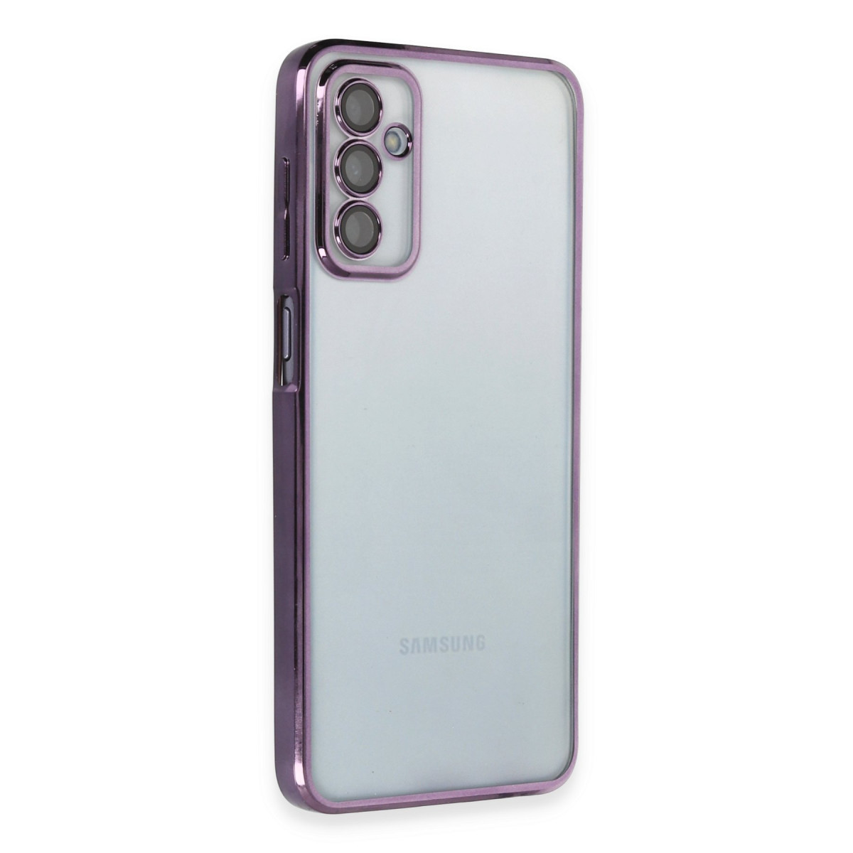 Galaxy M23 Kılıf Razer Lensli Silikon - Mor