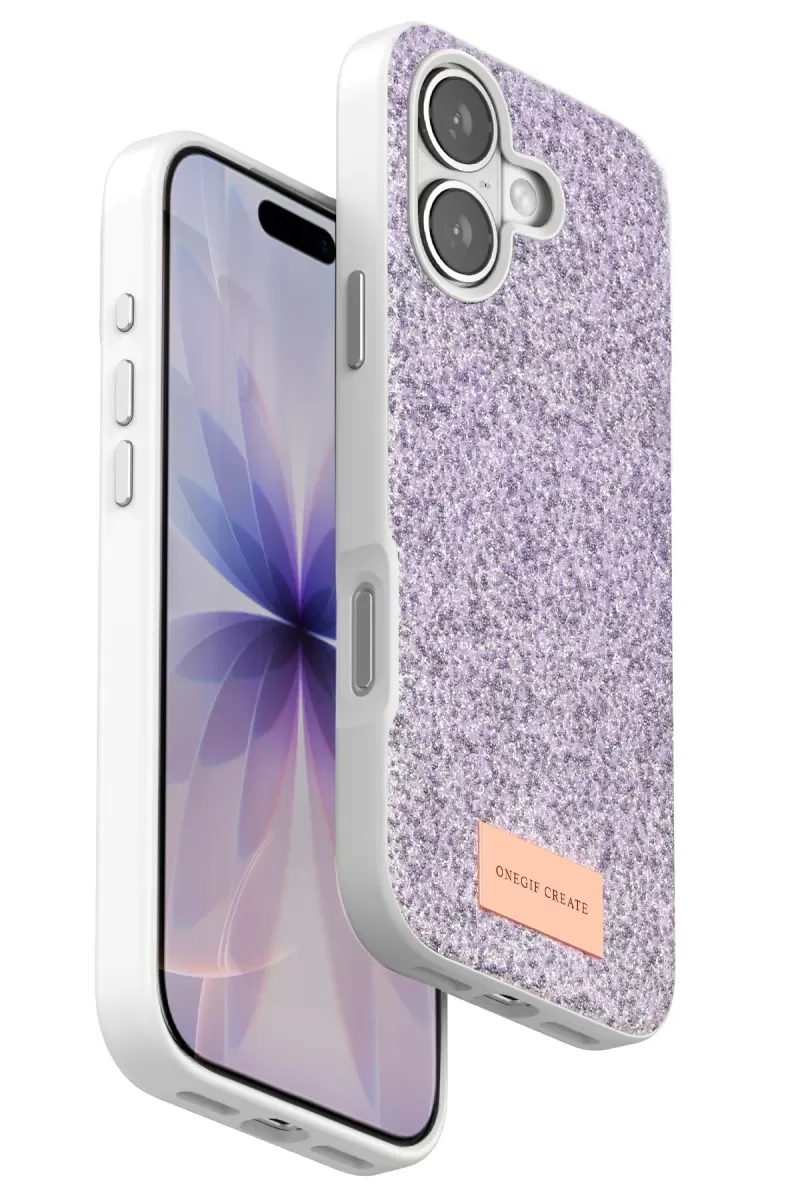 iPhone 17 Bright Simli Kapak - Lila
