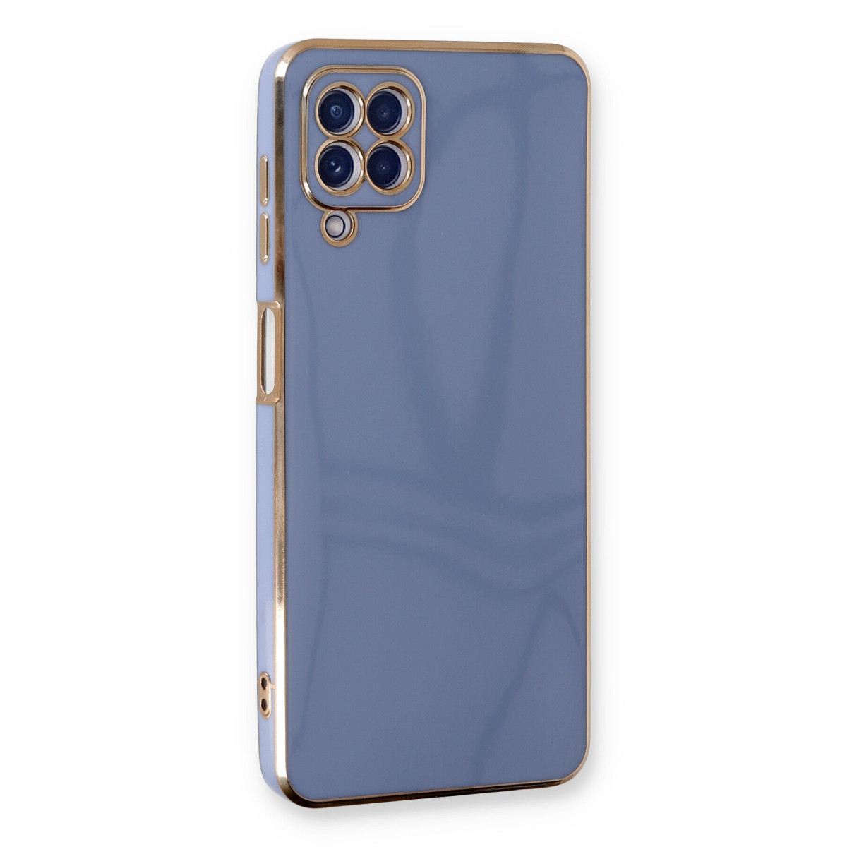 Galaxy A22 Kılıf Volet Silikon - Mavi