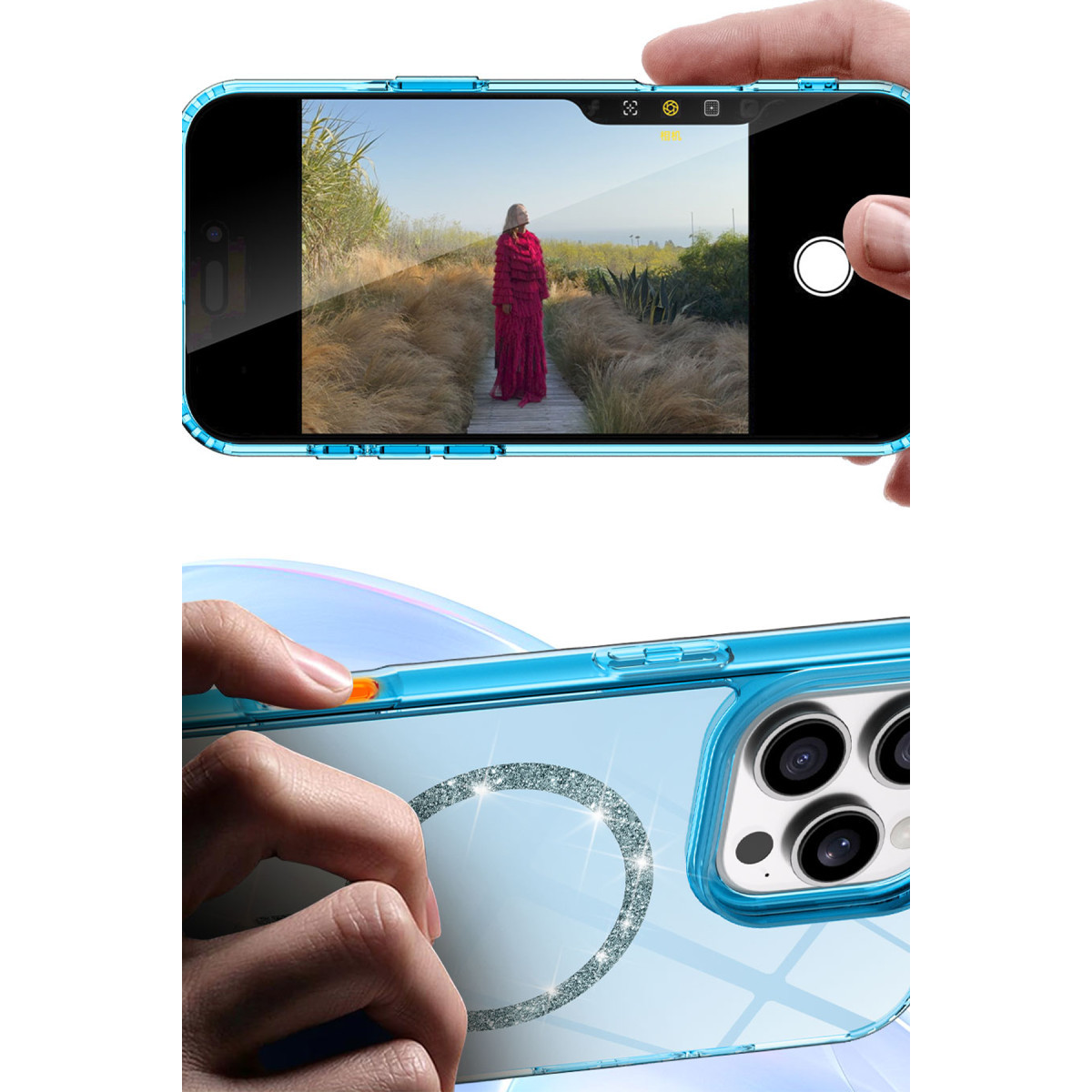 iPhone 16 Pro Max Live Diamond Magsafe Kapak - Yeşil — görsel 4