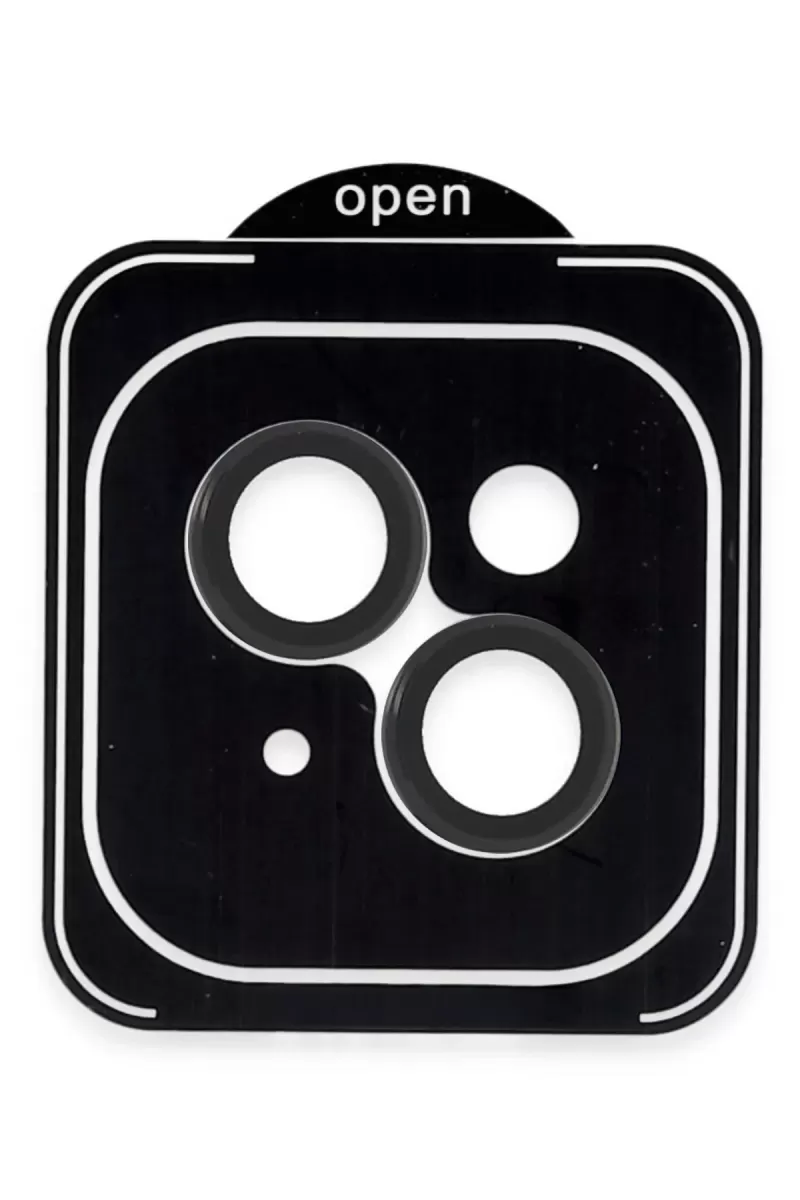 iPhone 13 PVD Metal Kamera Lens - Siyah