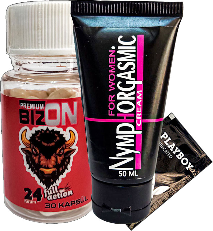 Bizon Erkeklere Full Action 30lu Kapsül + Kadınlara Özel Krem + Lubricated