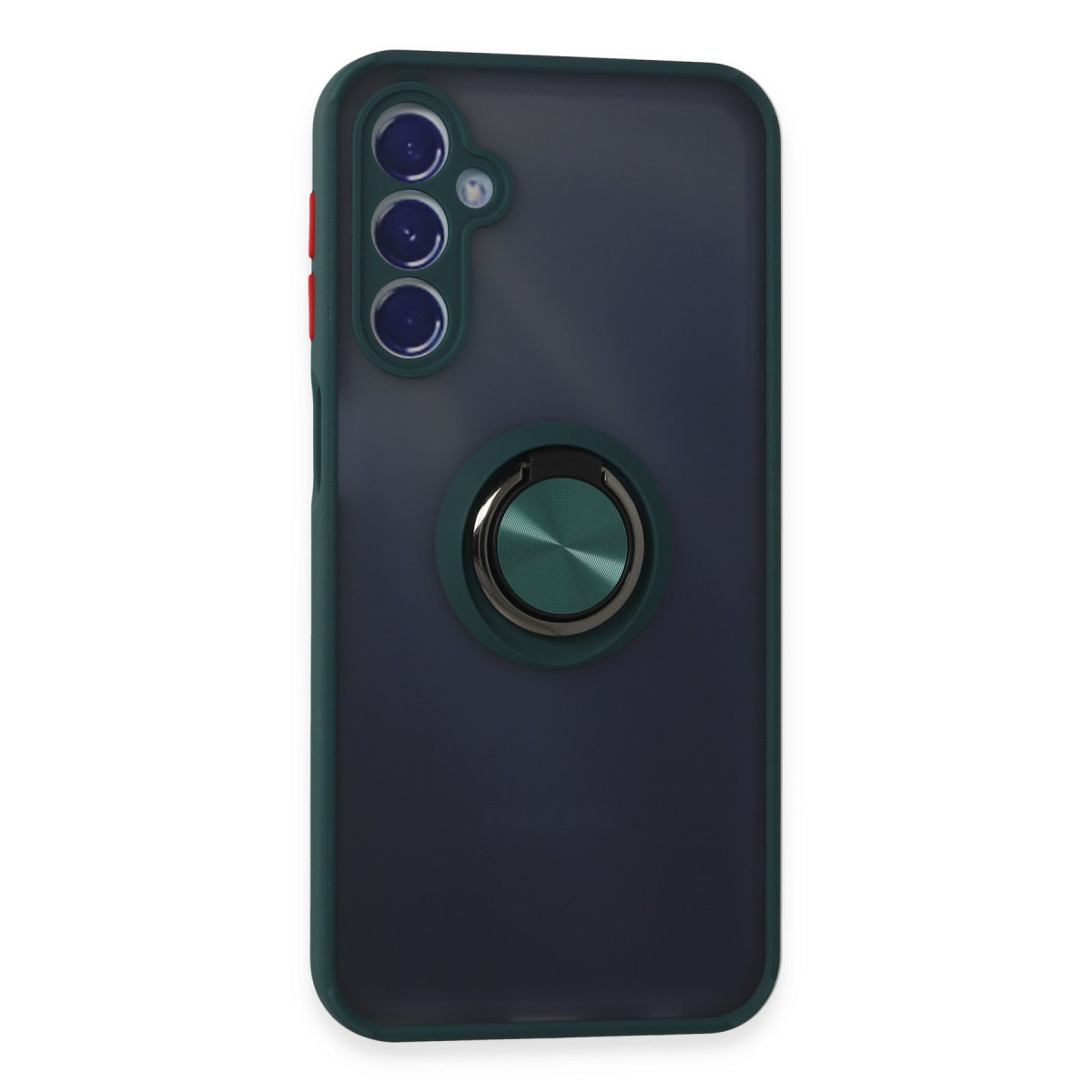 Galaxy M34 5G Kılıf Montreal Yüzüklü Silikon Kapak - Yeşil