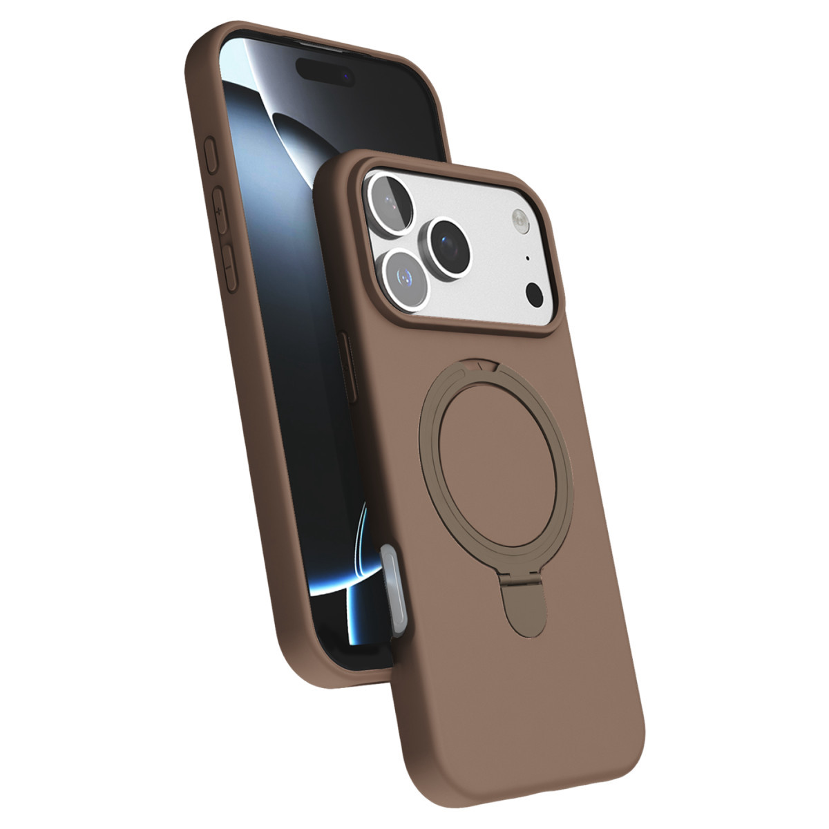 iPhone 17 Pro Regal Magsafe Standlı Kapak - Çöl Titanyum