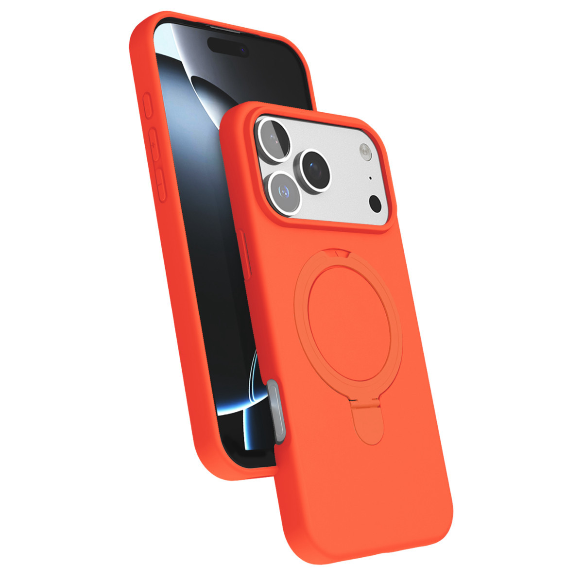 iPhone 17 Pro Regal Magsafe Standlı Kapak - Turuncu
