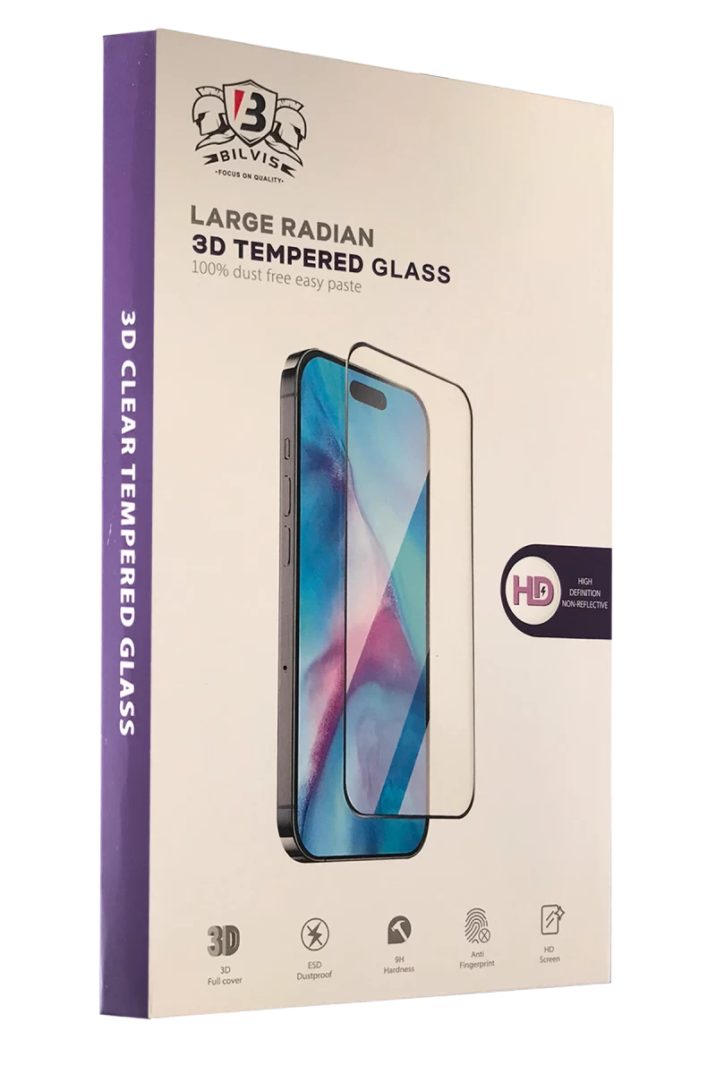 Apple iPhone 16 Pro Max Uyumlu Bilvis 3D Cam Ekran Koruyucu