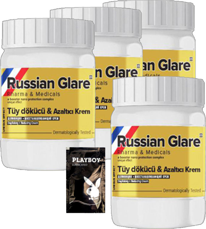 Rus Merhemi Rusian Glare Nano  22-2:0372 4 Tane X 50 Ml Tüy Kremirus Merhemi  + Yanında Jel