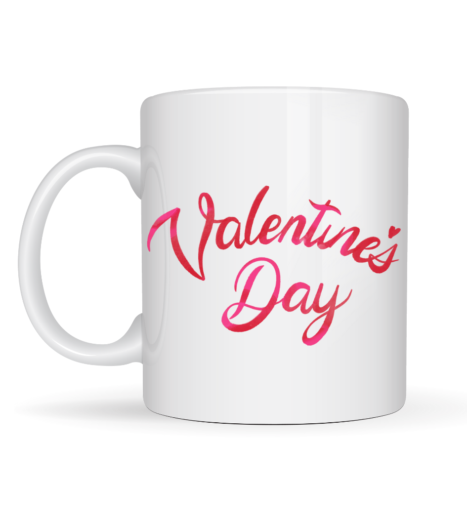 Valentine’s Day Porselen Kupa Model 3 – Aşk Temalı Özel Tasarım Kahve &amp; Çay Kupası , Sevgililer Günü Hediyesi