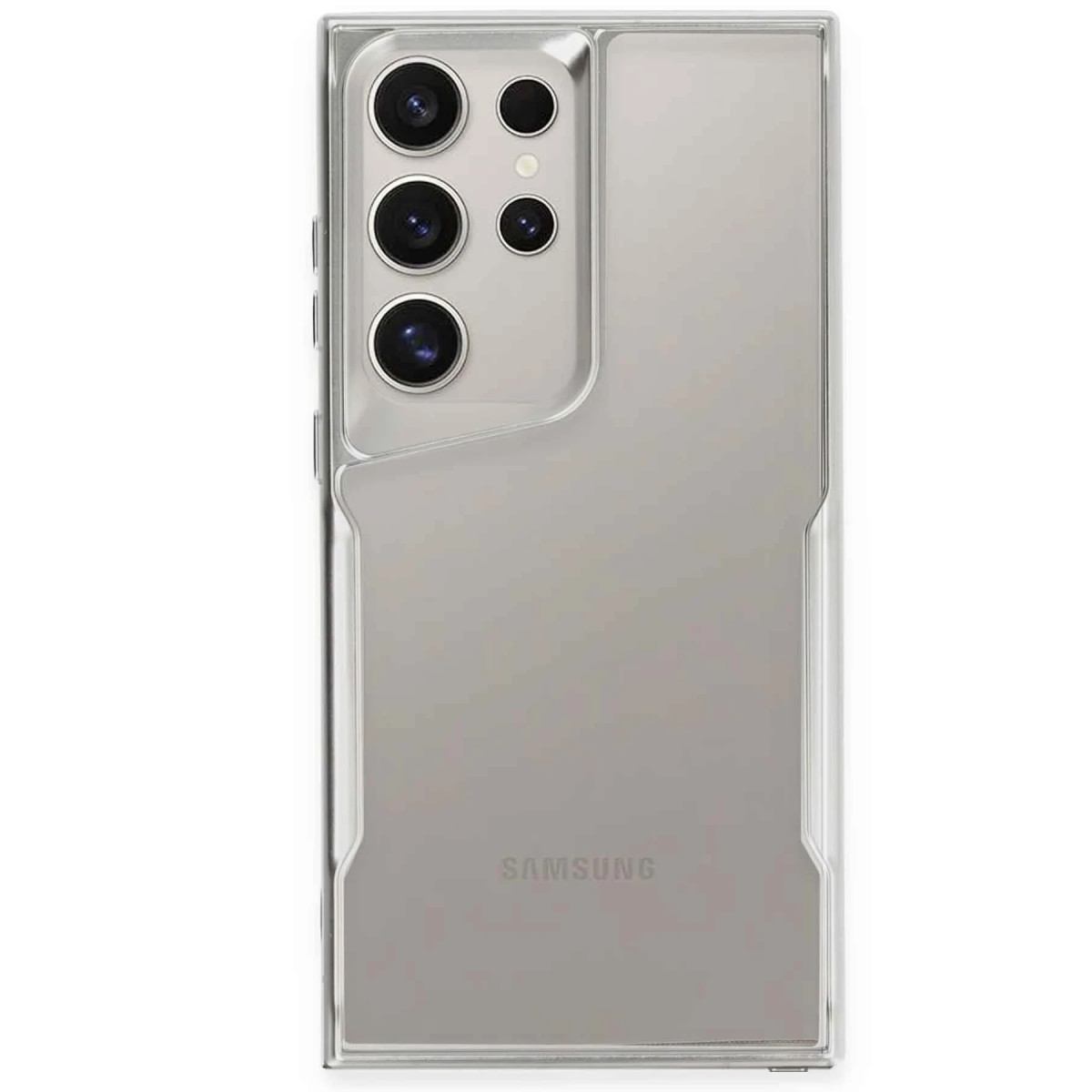 Galaxy S25 Ultra Kılıf Boyi Silikon Kapak - Gümüş