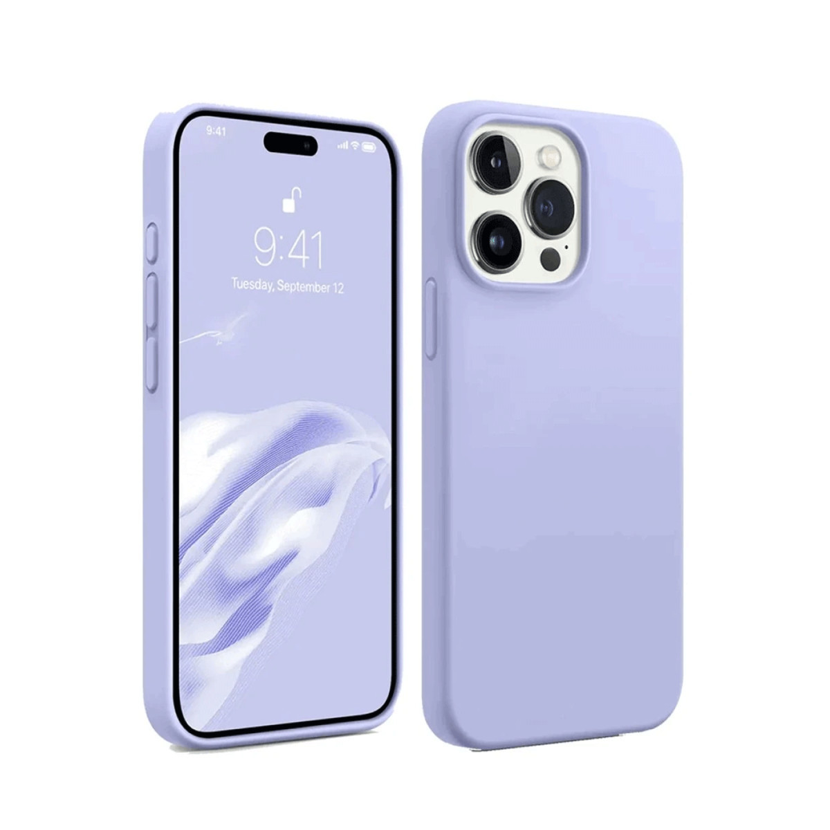 iPhone 15 Pro Max Kılıf First Silikon - Lila
