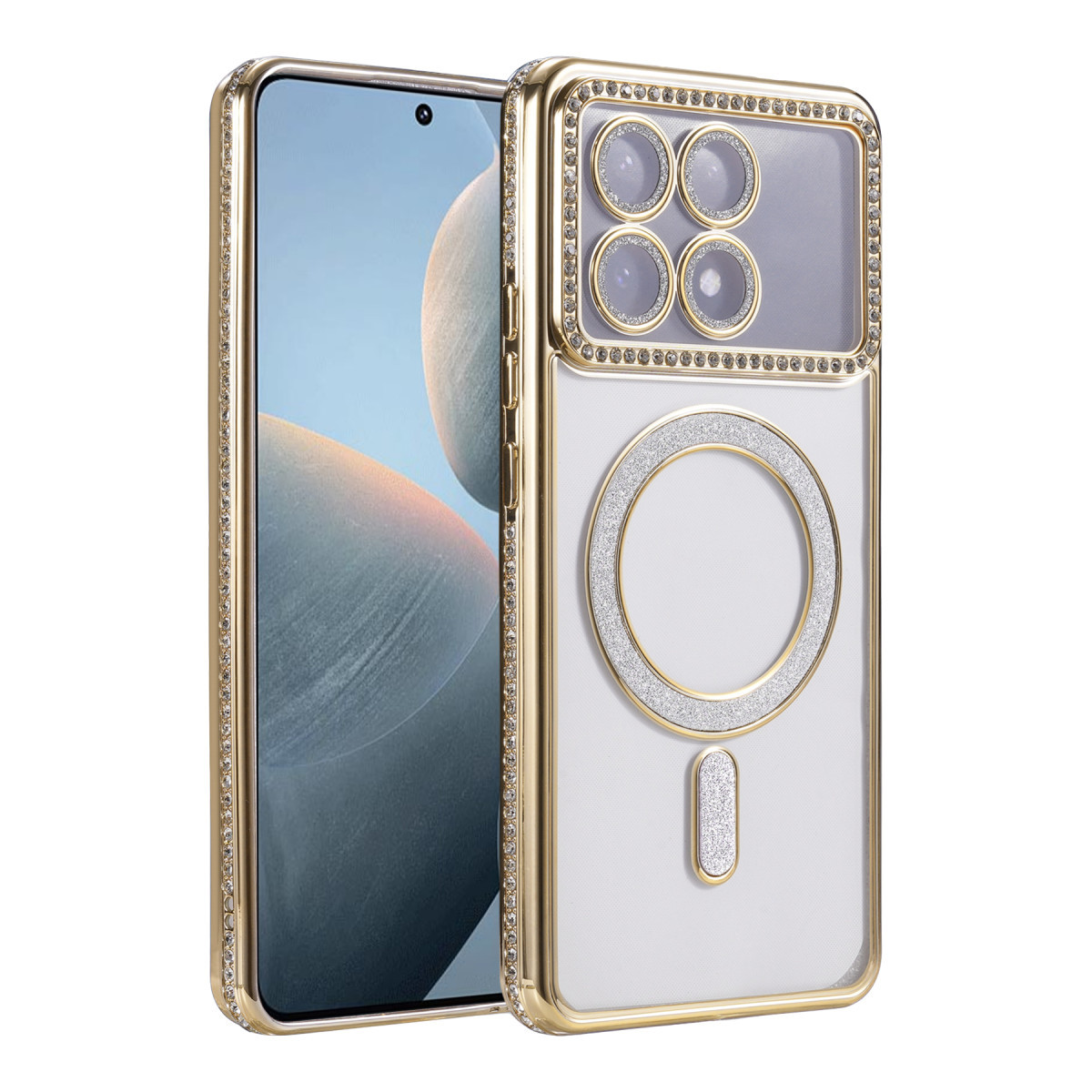 Poco X6 Pro Joke Simli Magneticsafe Kılıf - Gold