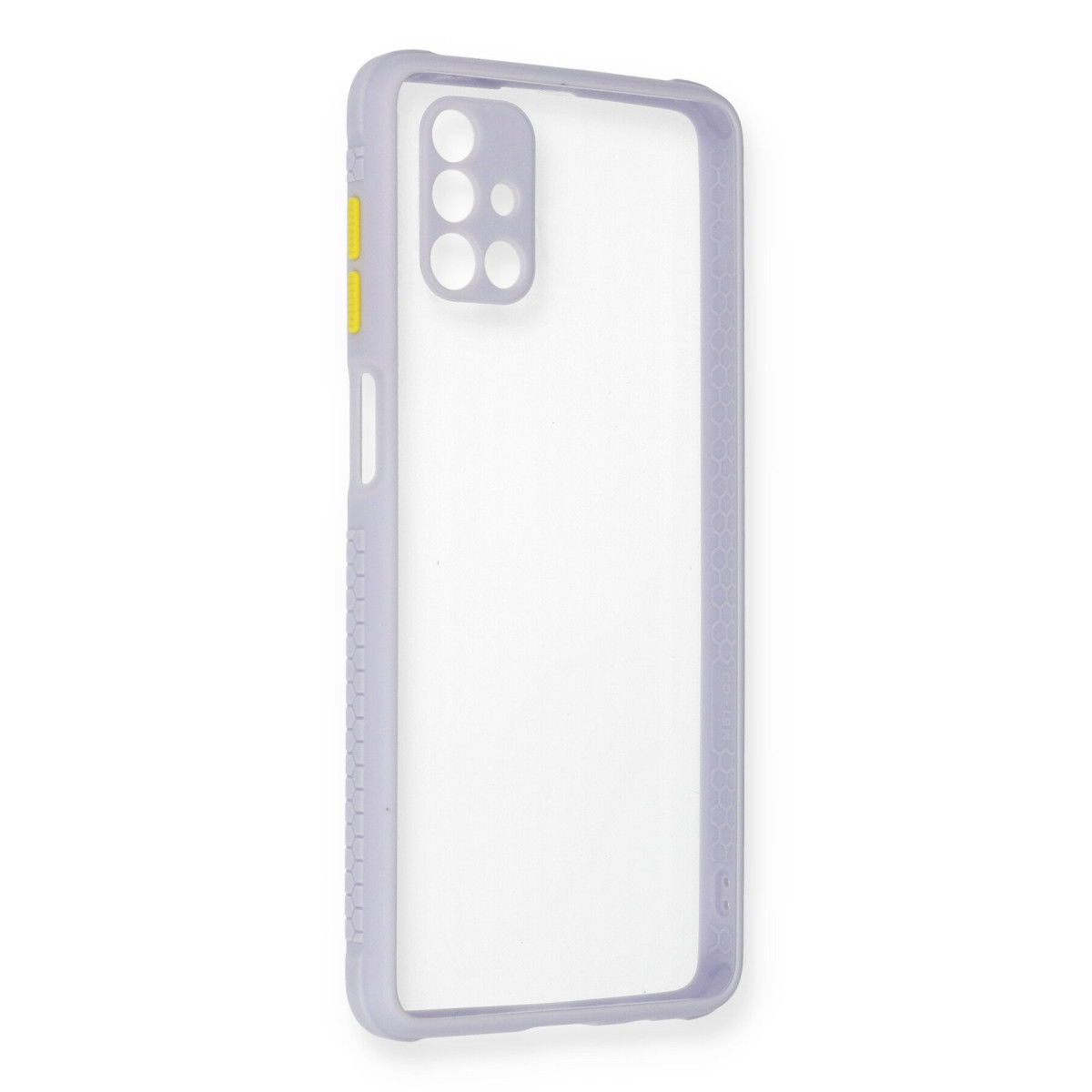 Galaxy M51 Kılıf Miami Şeffaf Silikon - Lila