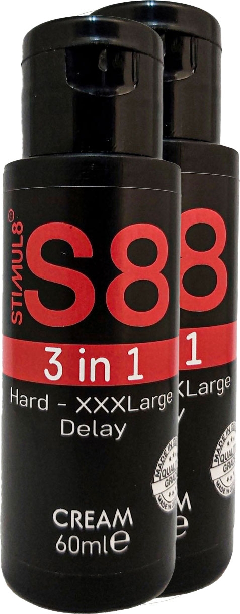 Stımul8 (S8) 2 Adet 3in1 Krem Erkeğe Özeı 3 Ettki Birden Kremi 60 ml