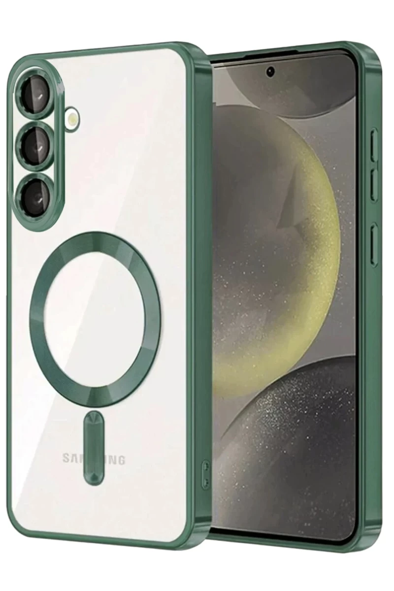 Samsung Galaxy S26 Uyumlu Kross Magneticsafe Kapak - Koyu Yeşil