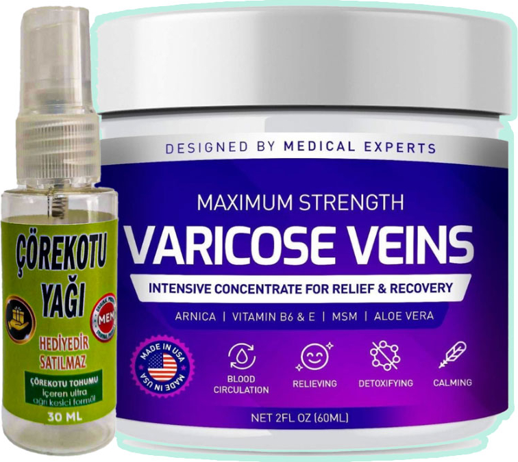 Varicose Veins Purple Varislerinize Bakım Kremi 100 ml + Çörek Otu Yağı Teskin Yağı 30 ml