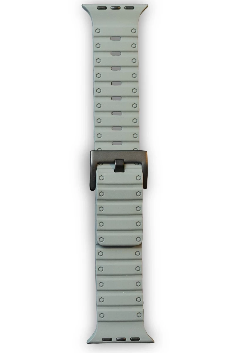Apple Watch 42mm Uyumlu Magnus Mıknatıslı Silikon Kordon - Gri