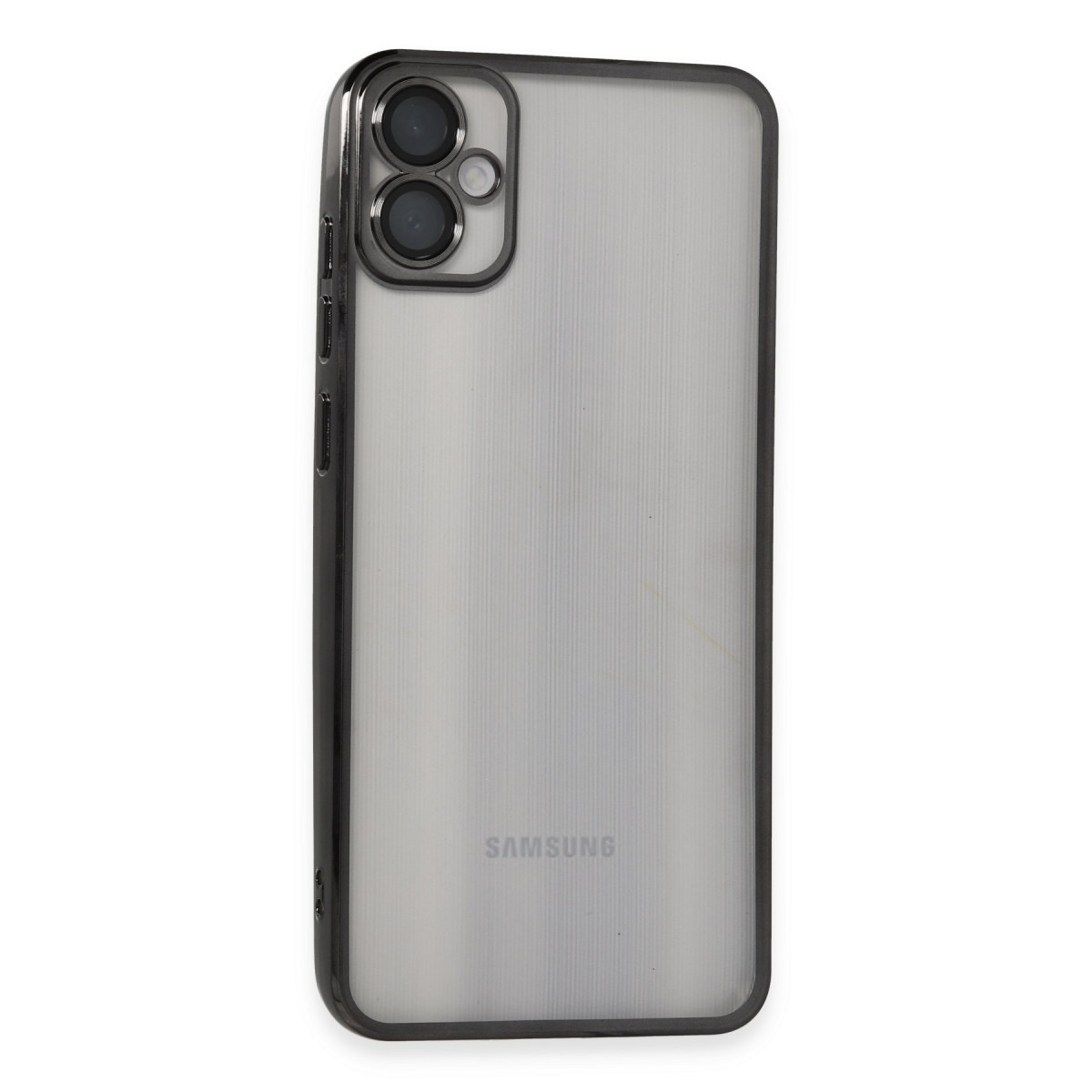 Galaxy A05 Kılıf Razer Lensli Silikon - Siyah