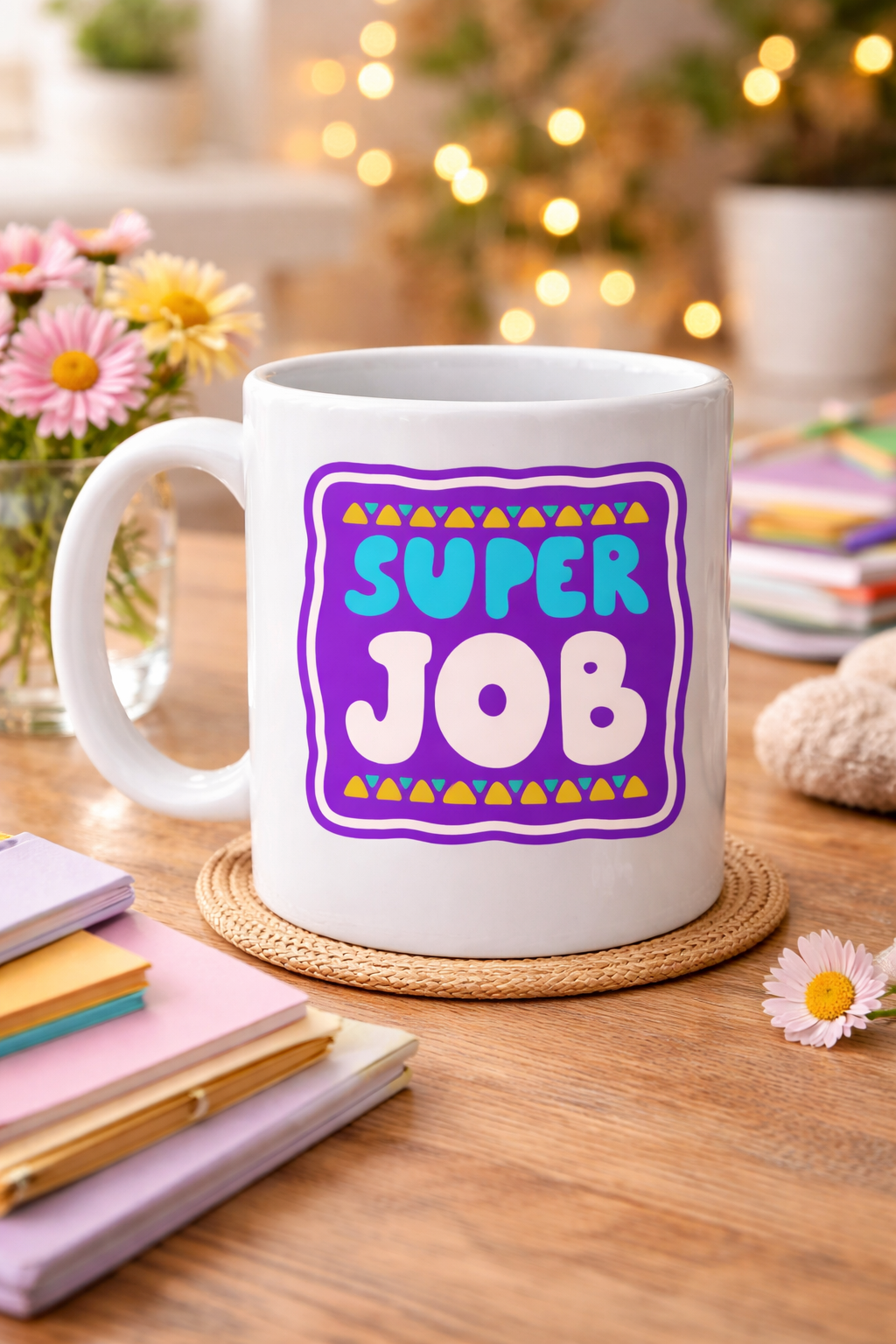 Super Job "HARİKA İŞ ÇIKARDIN" Yazılı Porselen Kupa MODEL 148 – Motivasyon Kupası – Başarı Tebrik Hediyesi – Ofis &amp; Ev İçin Moral Veren Kahve Kupası