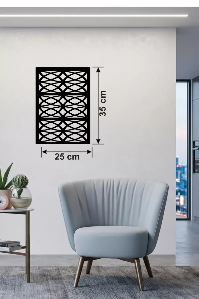 Selçuklu Yıldızı Temalı Ahşap Duvar Tablosu - 25x35 cm Lazer Kesim Dekoratif Pano