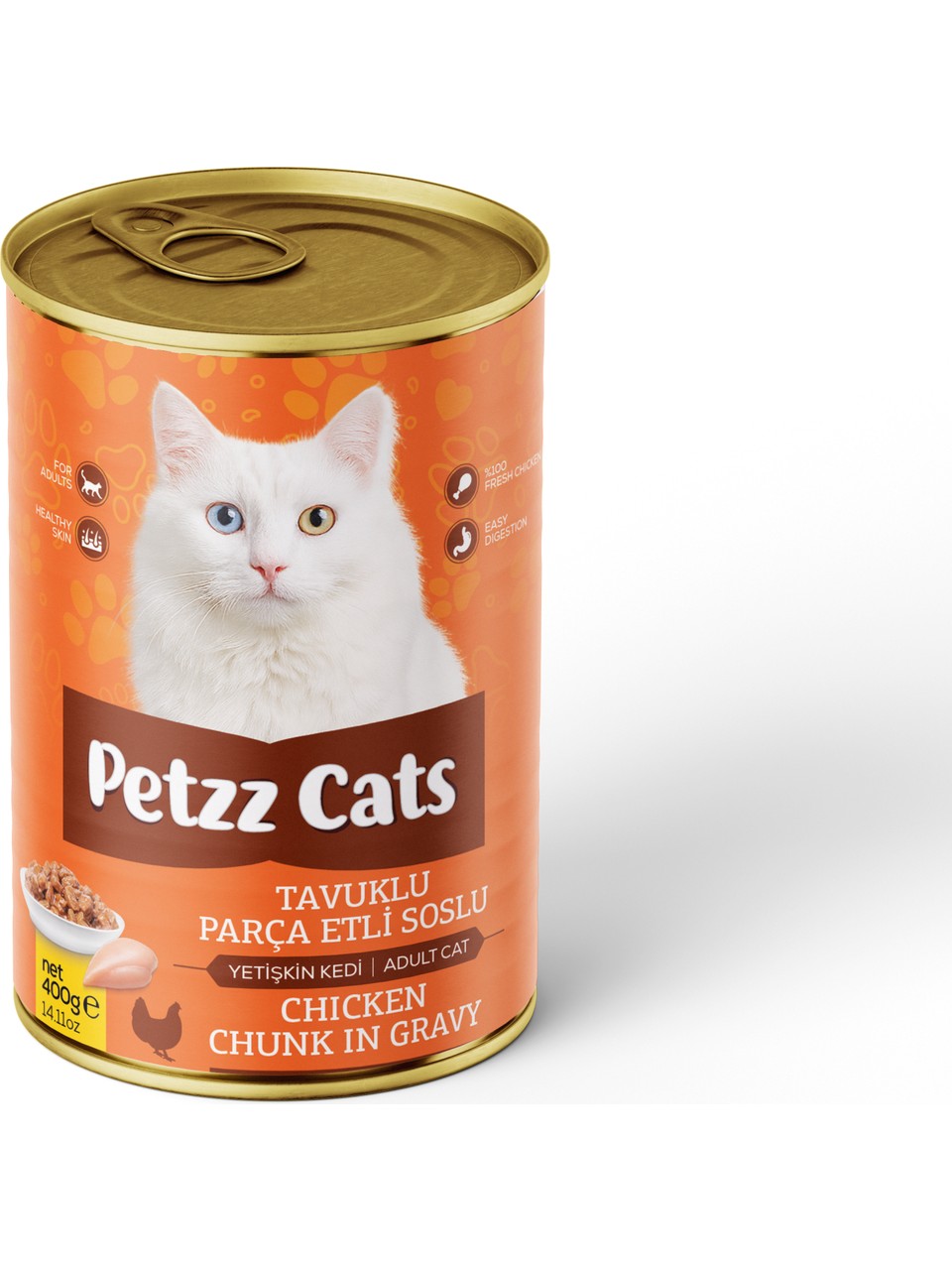 Petzzcats Tavuk Etli Yetişkin Kedi Konservesi 400 gr 1 Adet