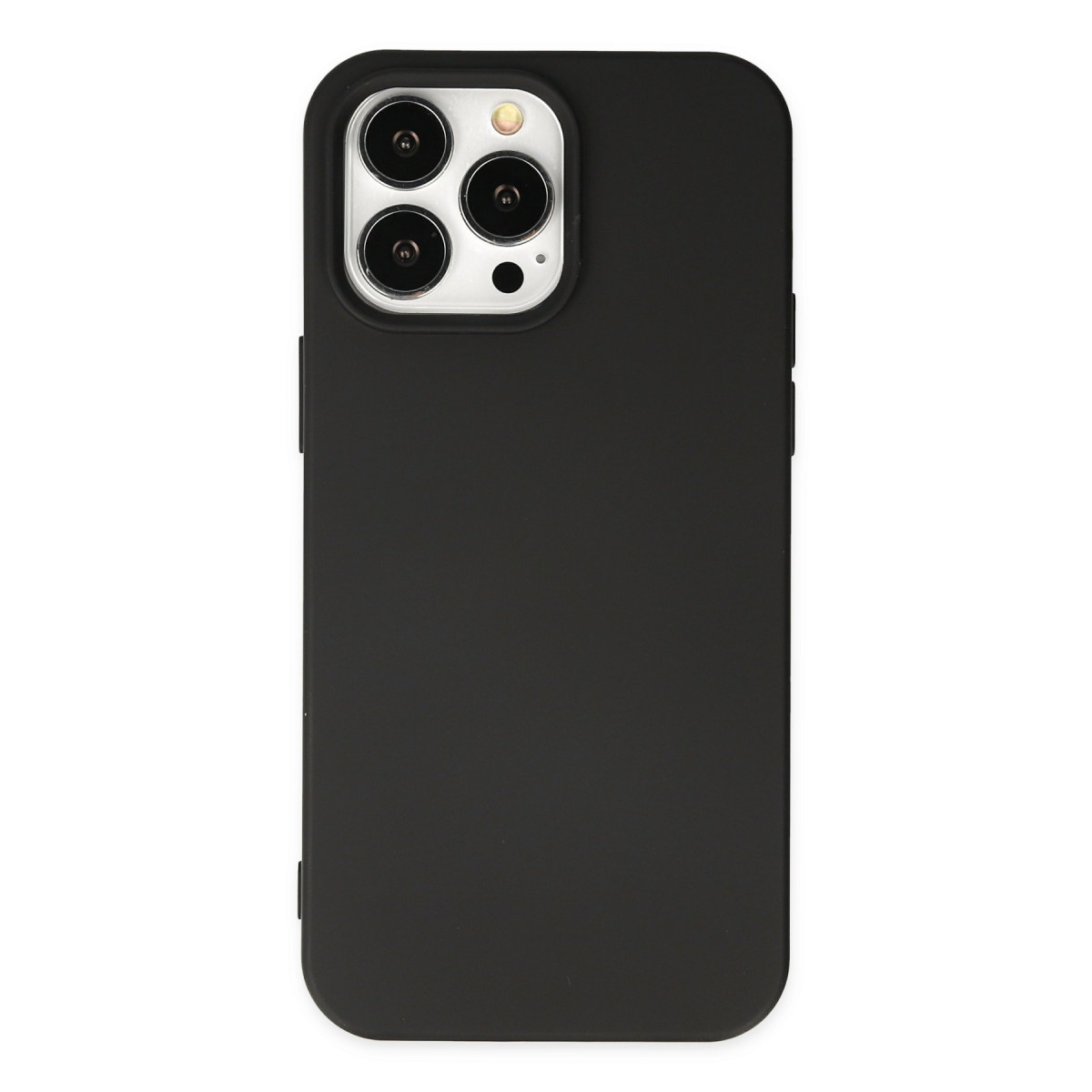 iPhone 15 Pro Kılıf Nano içi Kadife Silikon - Siyah