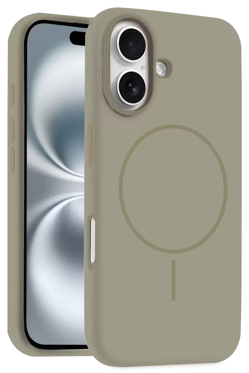 iPhone 16 Plus Kılıf Jully Magsafe Kapak - Çöl Titanyum