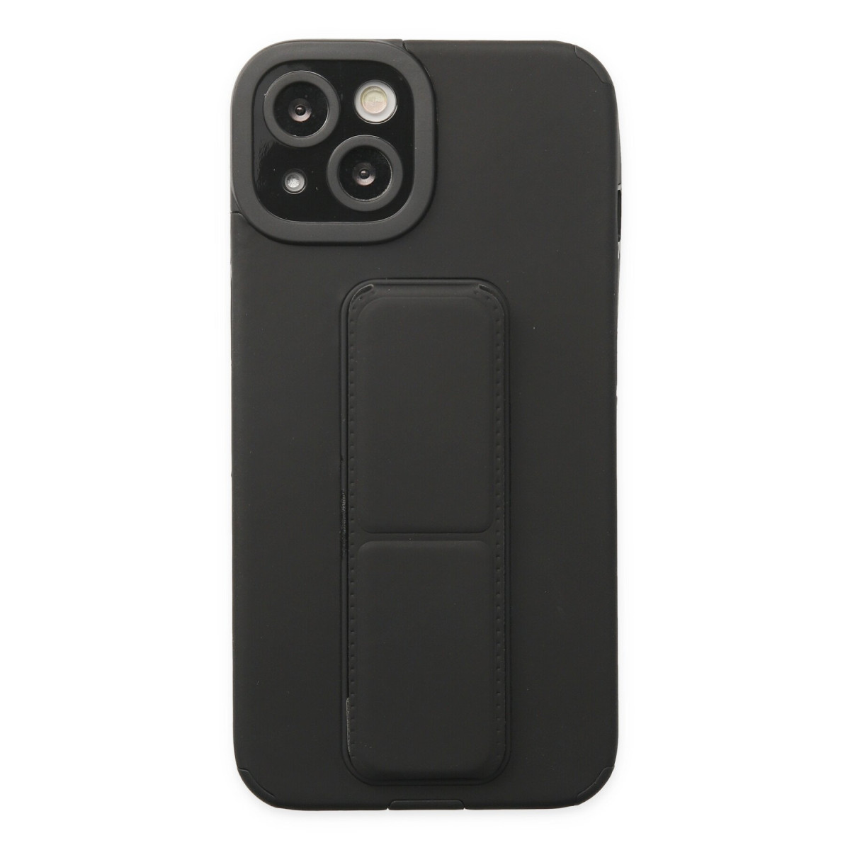 iPhone 14 Plus Kılıf Mega Standlı Silikon - Siyah