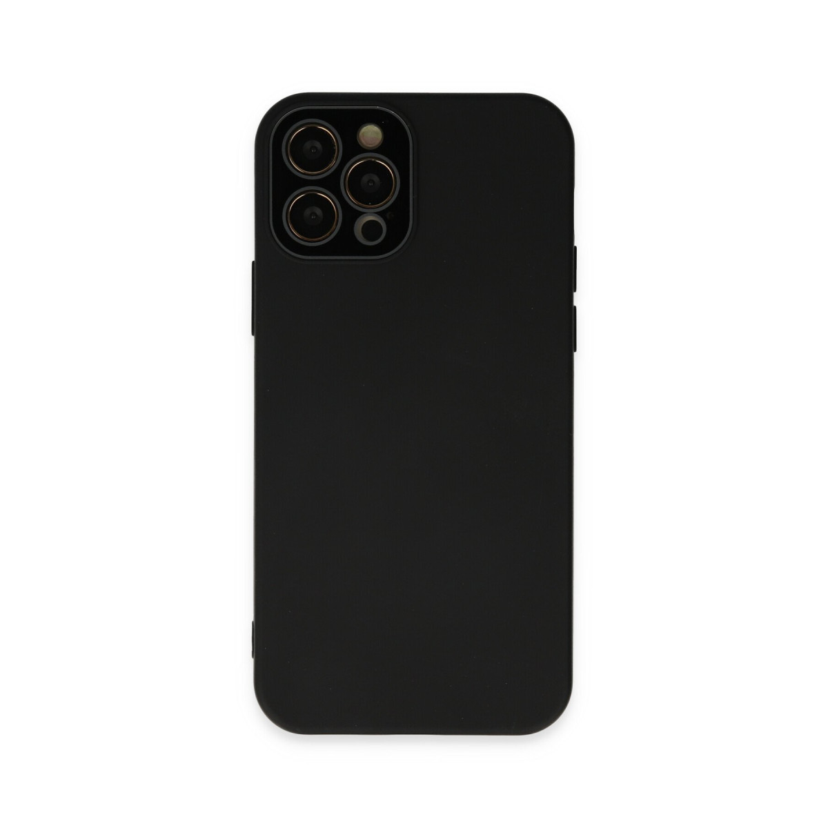 iPhone 12 Pro Max Kılıf Lansman Glass Kapak - Siyah