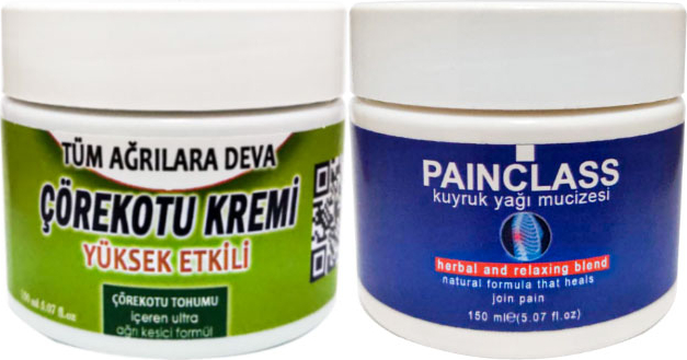 2 Adet Çörek Otu Kremi Orta Boy 100 ml Krem + 2 Adet Painclass 150 ml Kuıyruk Yağı Kremi / Vücut Fıtıkagrilarina