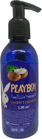 Playboy Hindistan Cevizli Aromalı 120ML Masaj Yağı  Svl -Masaj Yağı Pure Edible Aromalı Vanilyalı / Pure Edible Massage Oil Coconut Flavored Massage Oil 120ML