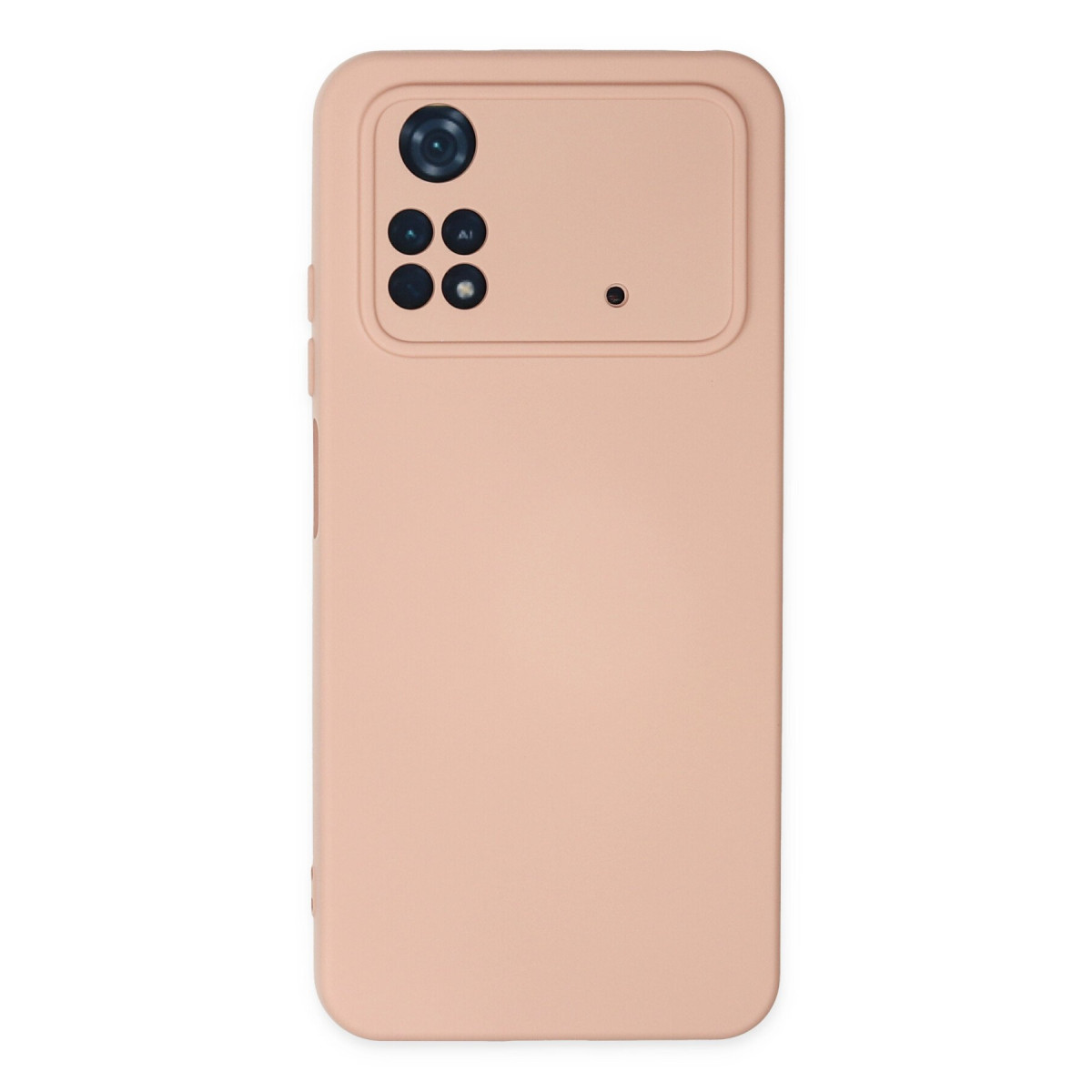 Poco M4 Pro 4G Kılıf Nano içi Kadife Silikon - Pudra