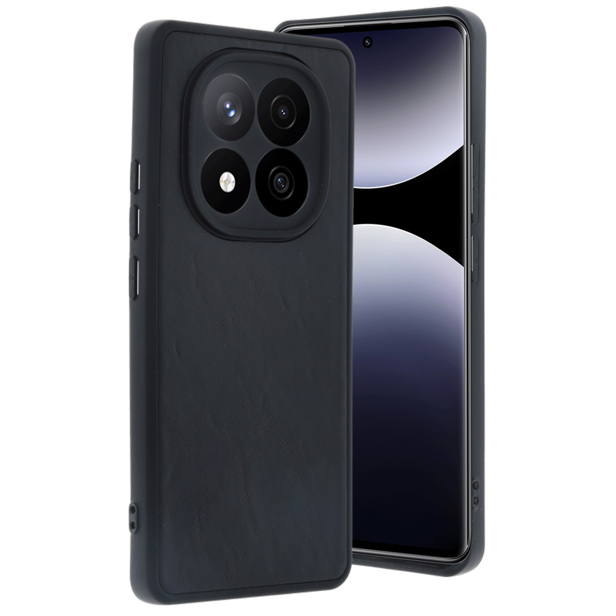 Redmi Note 14 Pro 5G Kılıf Aras Deri Kapak - Siyah