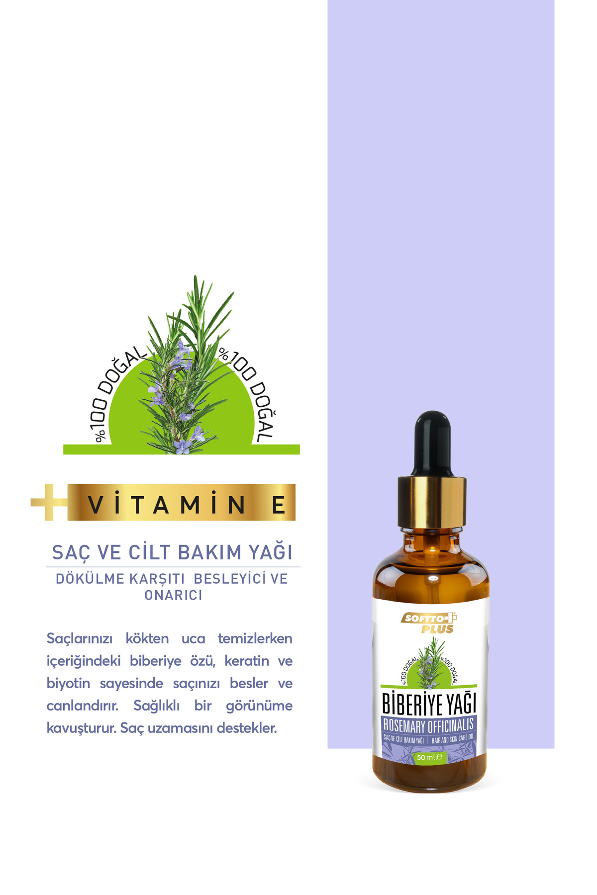 Biberiye Saç Bakım Yağı Serum 50 Ml
