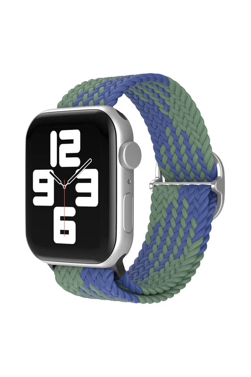 Apple Watch 42mm Uyumlu Star Kordon - Yeşil-Lacivert