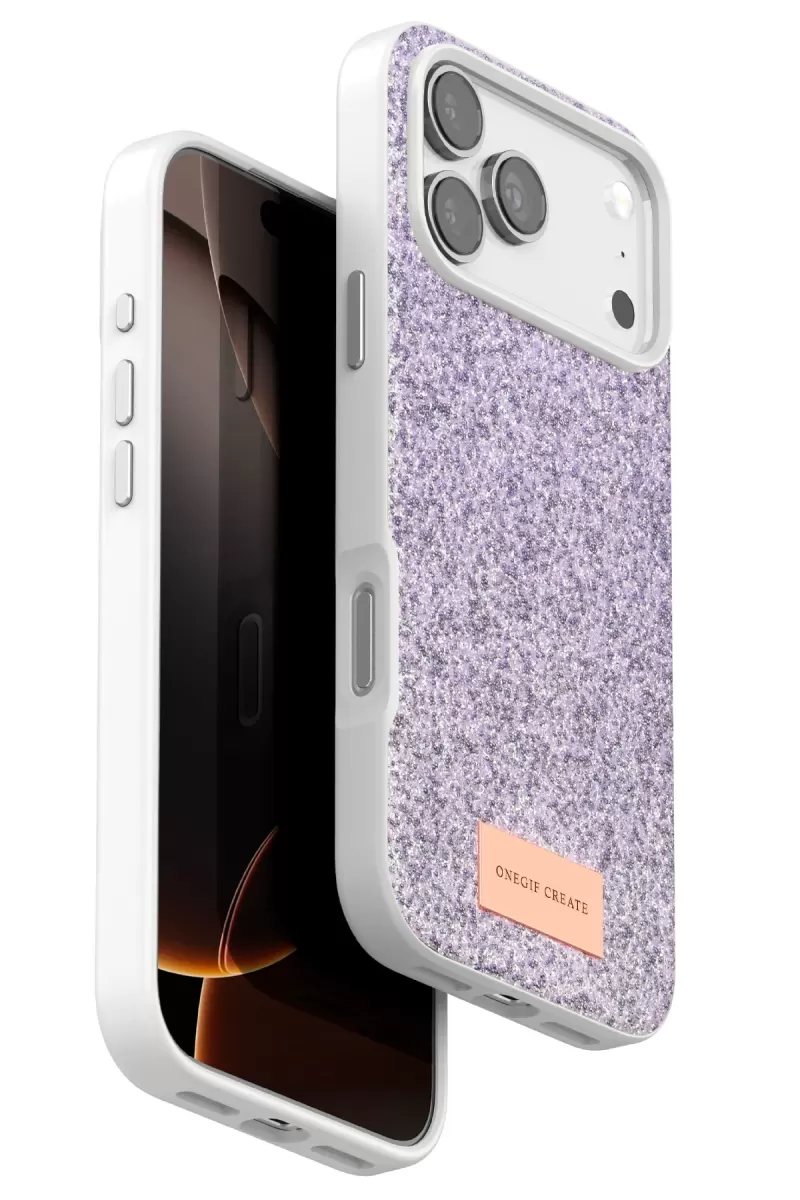 iPhone 17 Pro Max Bright Simli Kapak - Lila