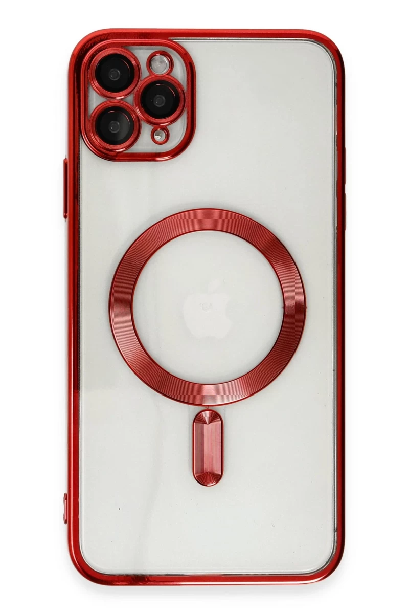 Apple iPhone 11 Pro Max Uyumlu Kılıf Kross Magneticsafe Kapak - Kırmızı