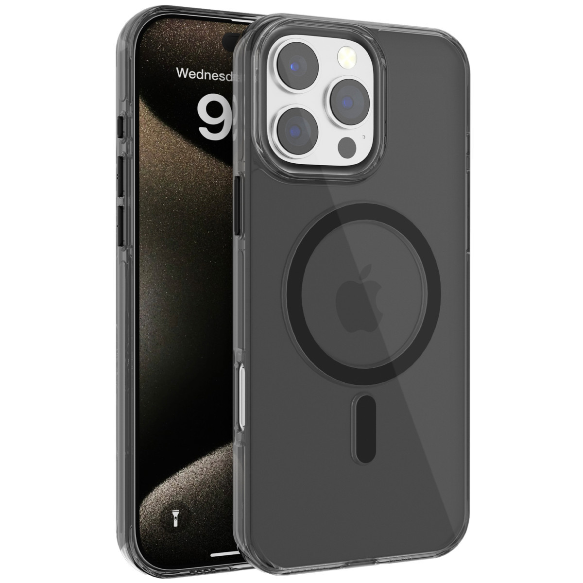 iPhone 16 Pro Gleam PC Sert Magsafe Kılıf - Siyah